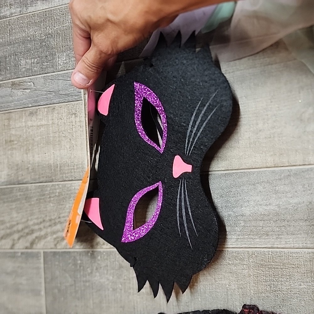 Costume black cat felt mask - Picture 3 of 4